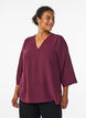 FLASH - Blouse with 3/4 sleeves, Dark Bordeaux, Model image number 0