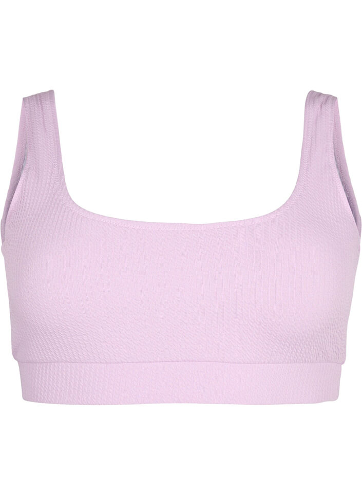 Bikini top with crepe structure, Orchid Bouquet, Packshot image number 0