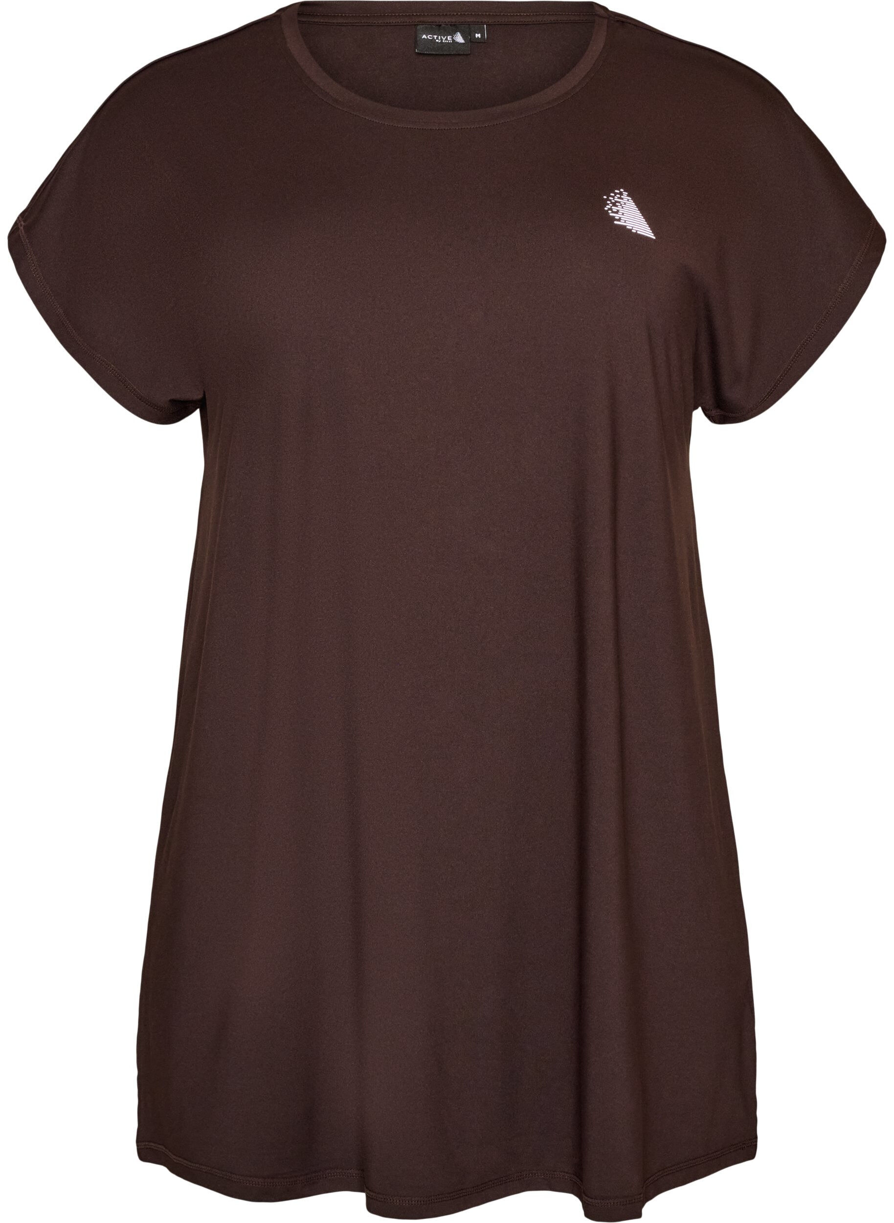 ZizzifashionLong training t-shirt, Brown, Packshot image number 0