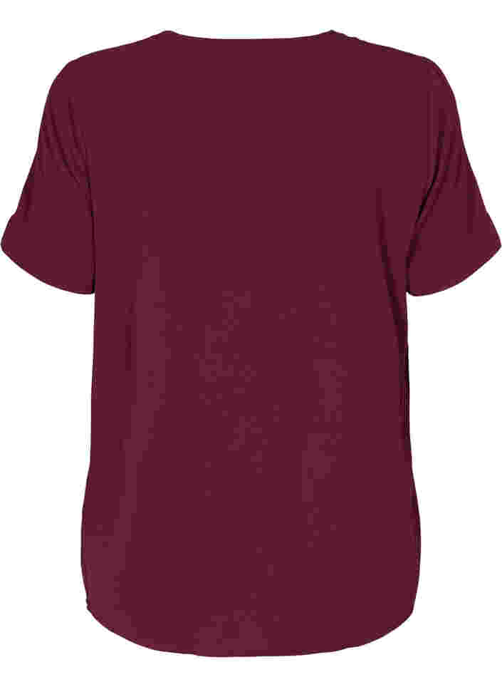 Short-sleeved v-neck blouse, Port Royal, Packshot image number 1