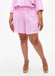 Striped shorts in a linen-viscose blend, Pink, Model image number 3