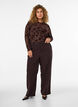 Tailored trousers with wide legs and high waist, Brown, Model image number 0