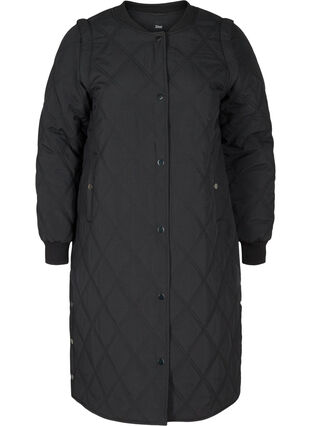Quilted 2-in-1 jacket with pockets, Black, Packshot image number 0
