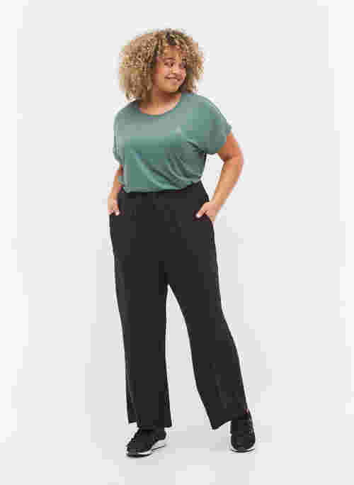 Viscose workout trousers with pockets