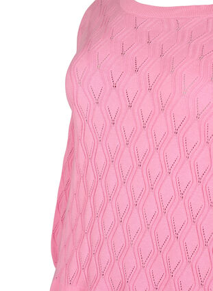 Pullover with hole pattern and boat neck	, Begonia Pink, Packshot image number 2