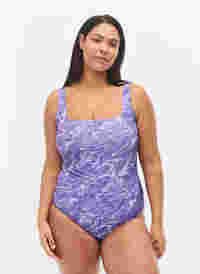 Swimsuit with print, Swirl Print, Model