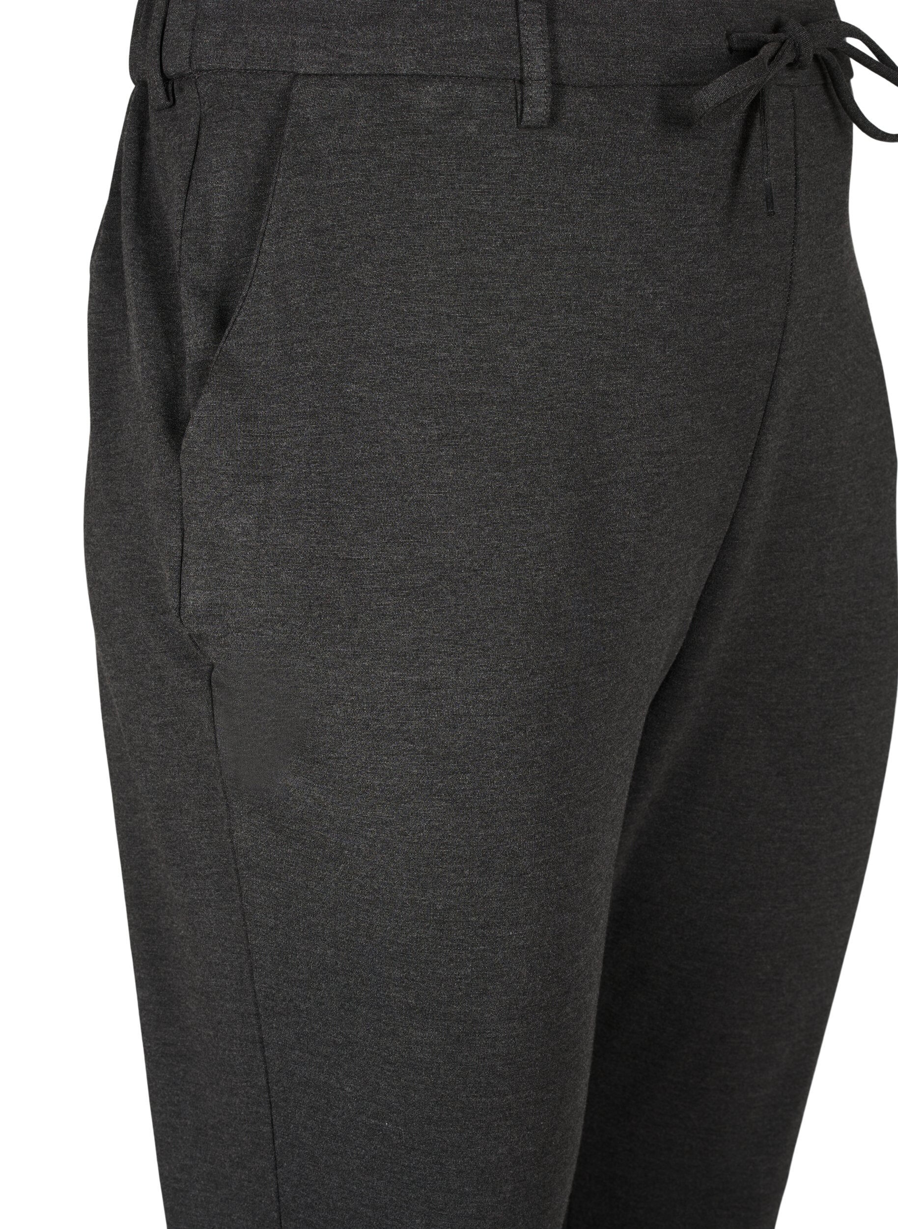 Zizzifashion Cropped Maddison trousers, Dark Grey, Packshot image number 2