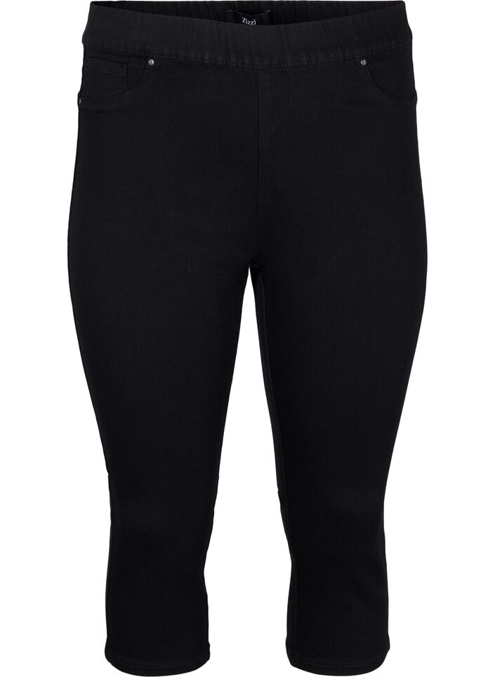 Denim knickers with elastic waistband, Black, Packshot image number 0