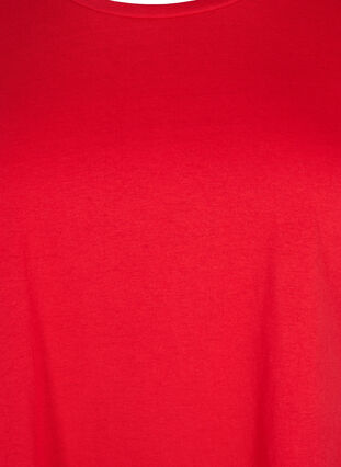 Short sleeve cotton blend T-shirt, Tango Red, Packshot image number 2