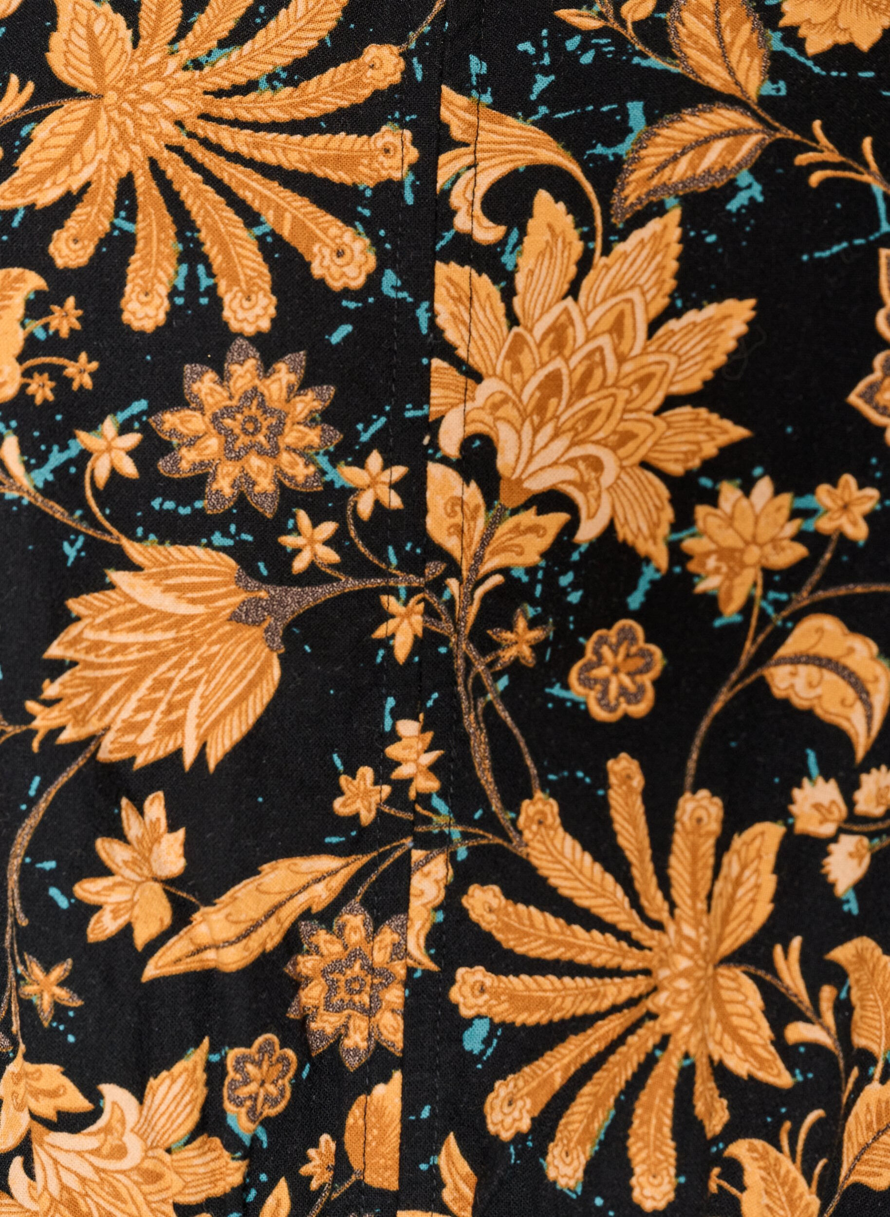ZizzifashionFloral cotton blouse with tie-fastening, Orange, Packshot image number 2