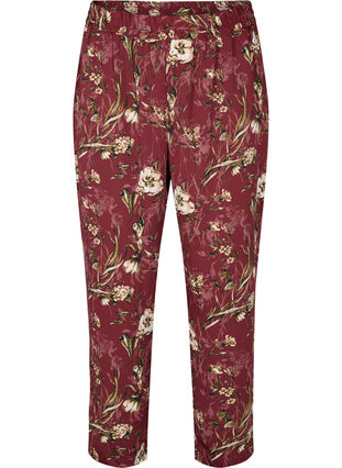 Pyjamas pants with floral print, Cabernet Flower Pr., Packshot image number 0