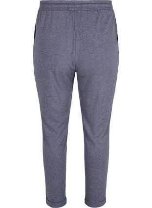 Marled trousers with drawstring and pockets, Night Sky Melange, Packshot image number 1