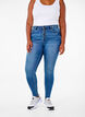 High-waisted Amy jeans with button closure, Blue Denim, Model image number 2