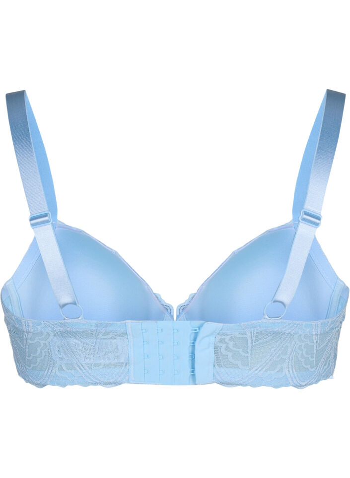 Molded lace bra with underwire, Light Blue, Packshot image number 1