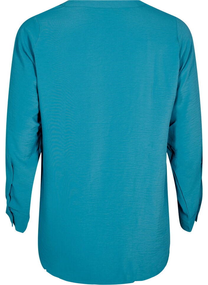 FLASH - Shirt blouse with long sleeves, Green, Packshot image number 1