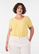 Basic plain cotton t-shirt, Yellow, Model image number 0