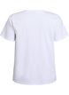 T-shirt in organic cotton with drawstring detail, White, Packshot image number 1