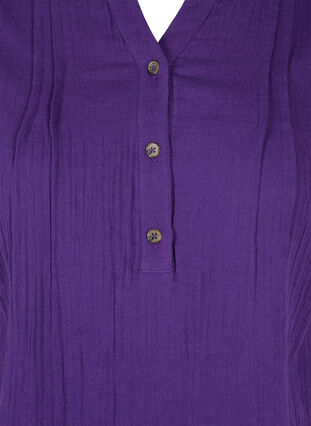 Cotton top with buttons, Violet Indigo, Packshot image number 2