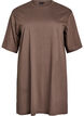 Knee-length cotton T-shirt dress, Brown, Packshot image number 0