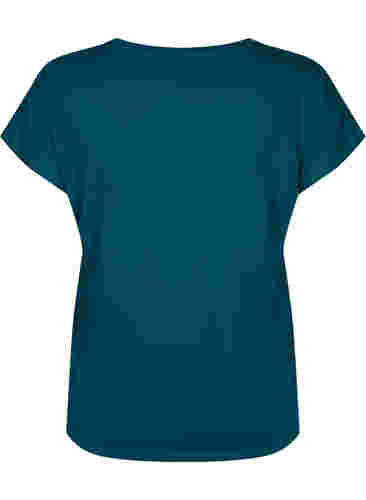 Short sleeved workout t-shirt, Deep Teal, Packshot image number 1