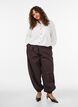 Shirt with chest pocket and balloon shape, White, Model image number 1