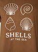 Cotton T-shirt with print, Brown, Packshot image number 2