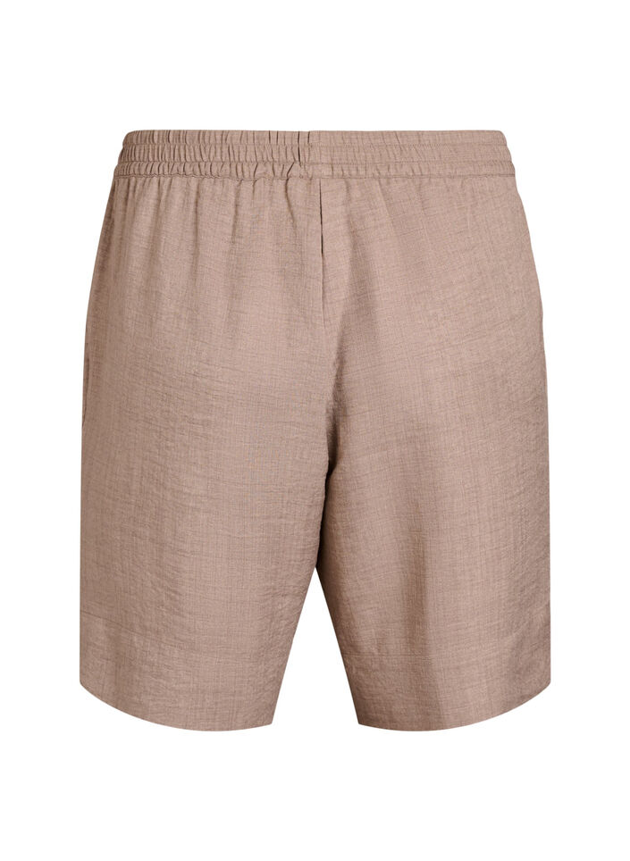 Shorts with pockets and high waist, Brown, Packshot image number 1