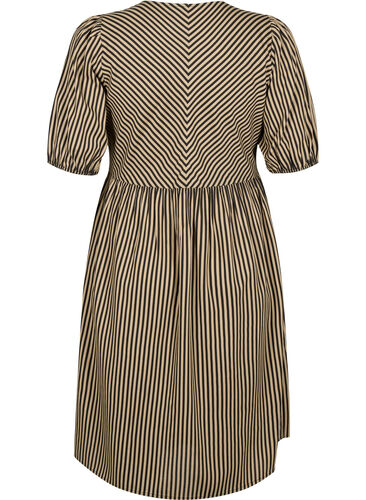 Viscose dress with striped print, Coriander/Bl. Stripe, Packshot image number 1