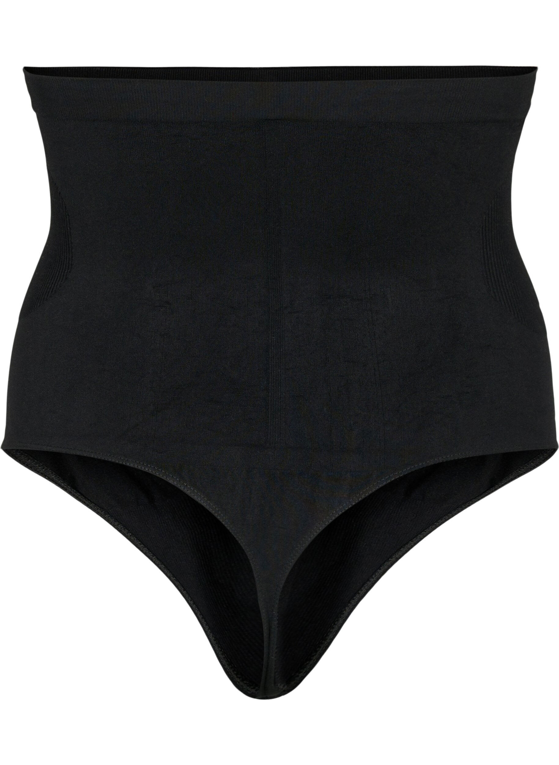 High waist shapewear thong - Black - Sz. 40-64 - Zizzifashion High waist shapewear thong - Black - Sz. 40-64 - Zizzifashion