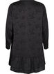 Short satin dress with tone-on-tone pattern, Black, Packshot image number 1