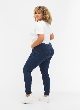 High waist super slim Amy jeans, Dark blue, Model image number 2