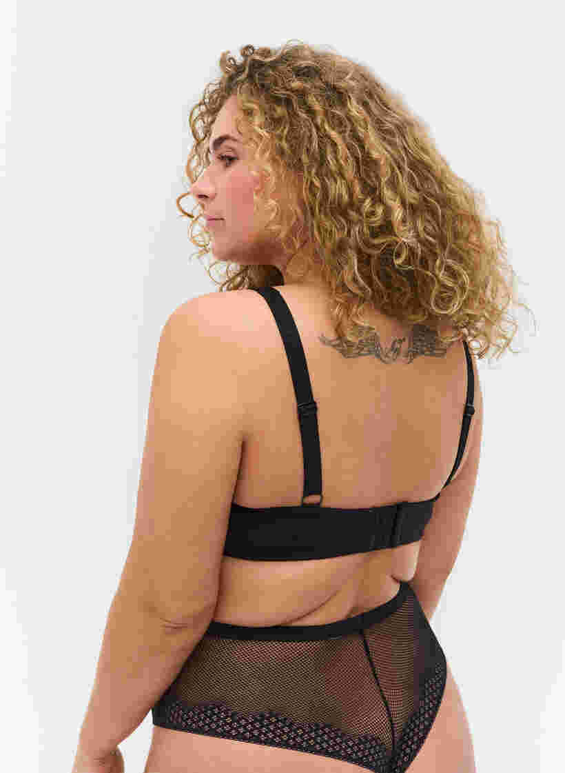 Slightly textured underwire bra, Black, Model image number 1