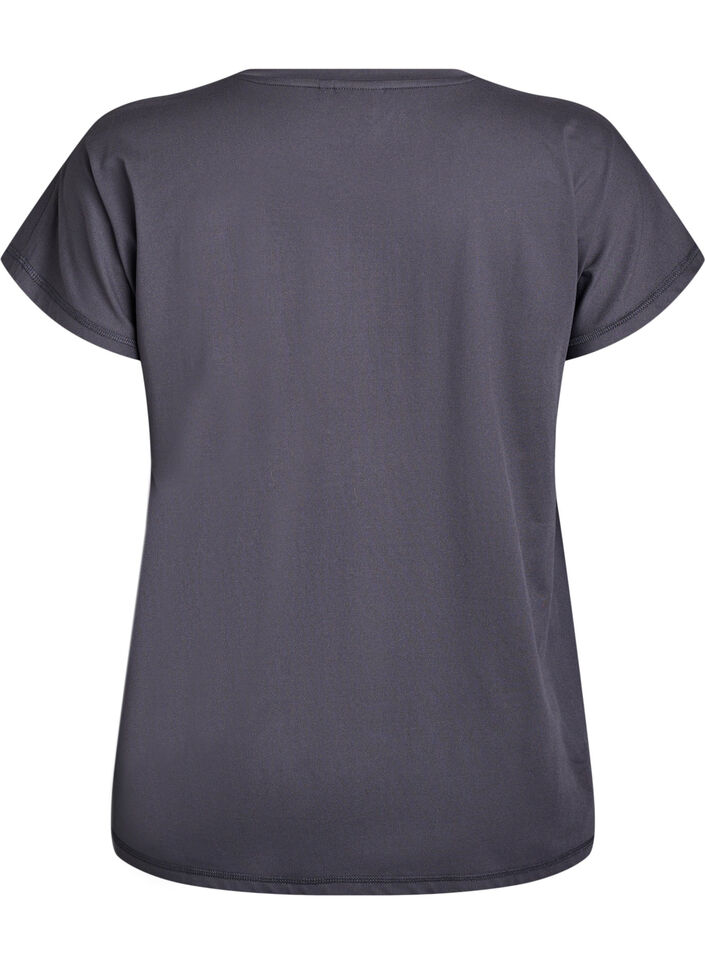 Solid-coloured training T-shirt, Dark Grey, Packshot image number 1