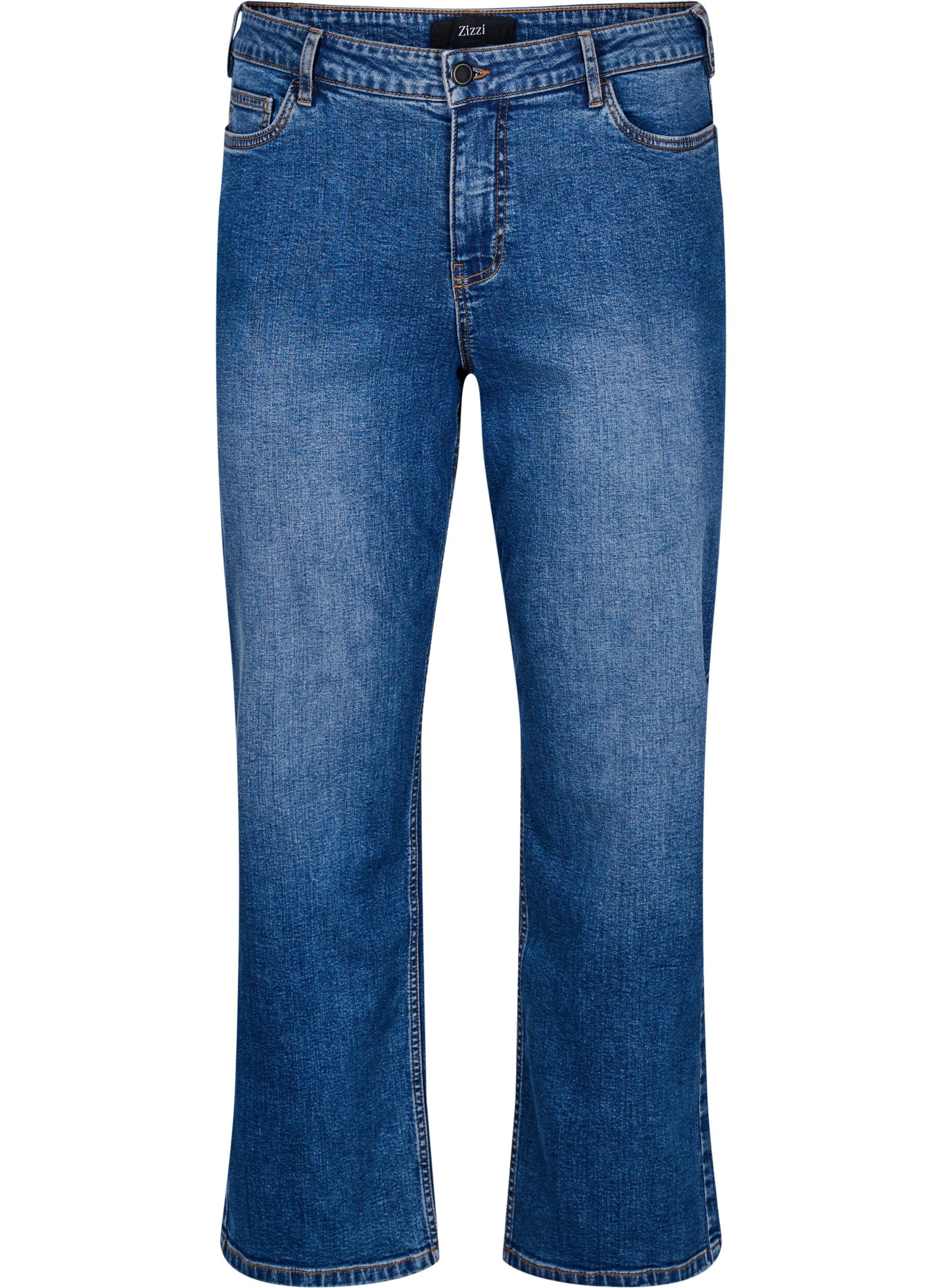 Zizzifashion High-waisted Gemma jeans with a regular fit, Blue, Packshot image number 0