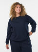 Sweatshirt with text print, Blue, Model image number 0