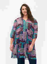FLASH - Printed tunic with 3/4 sleeves, Multi Ethnic , Model