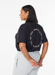 Sporty t-shirt in organic cotton, Black, Model image number 2