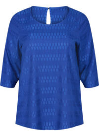 Patterned top with 3/4 sleeves