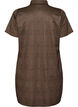 Short checked dress with a shirt collar, Brown, Packshot image number 1