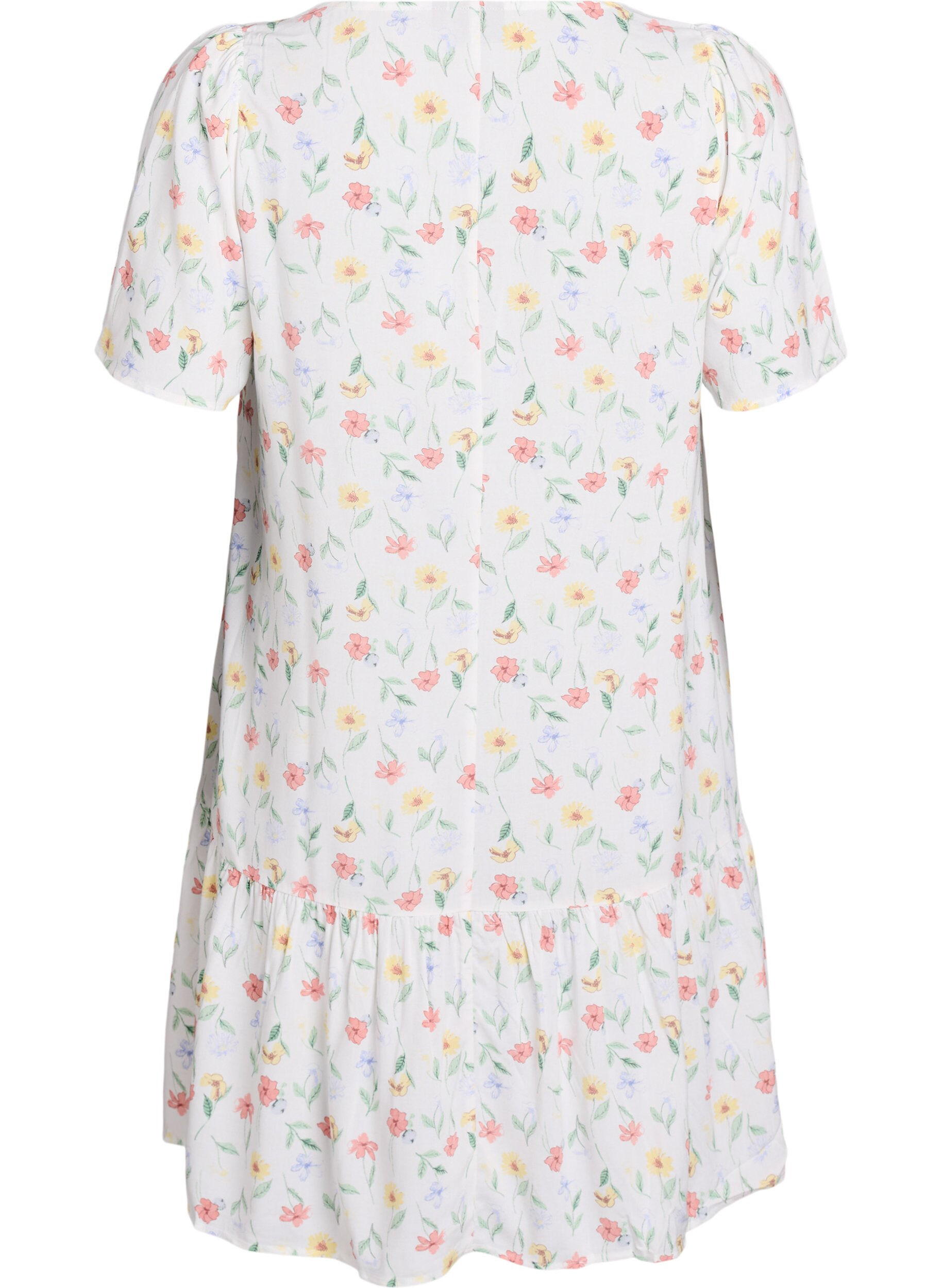 ZizzifashionDress in viscose with cutline, White, Packshot image number 1