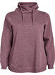 Sweatshirt with high collar and pockets, Red, Packshot image number 0