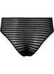 Striped tai briefs with regular waist, Black, Packshot image number 1