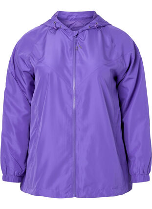Short jacket with hood and adjustable bottom, Purple Opulence, Packshot image number 0