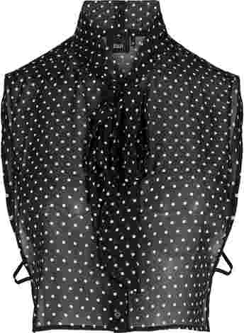 Dotted collar with tie detail