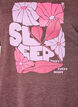 Short sleeve nightgown with text print, Dark Bordeaux, Packshot image number 2