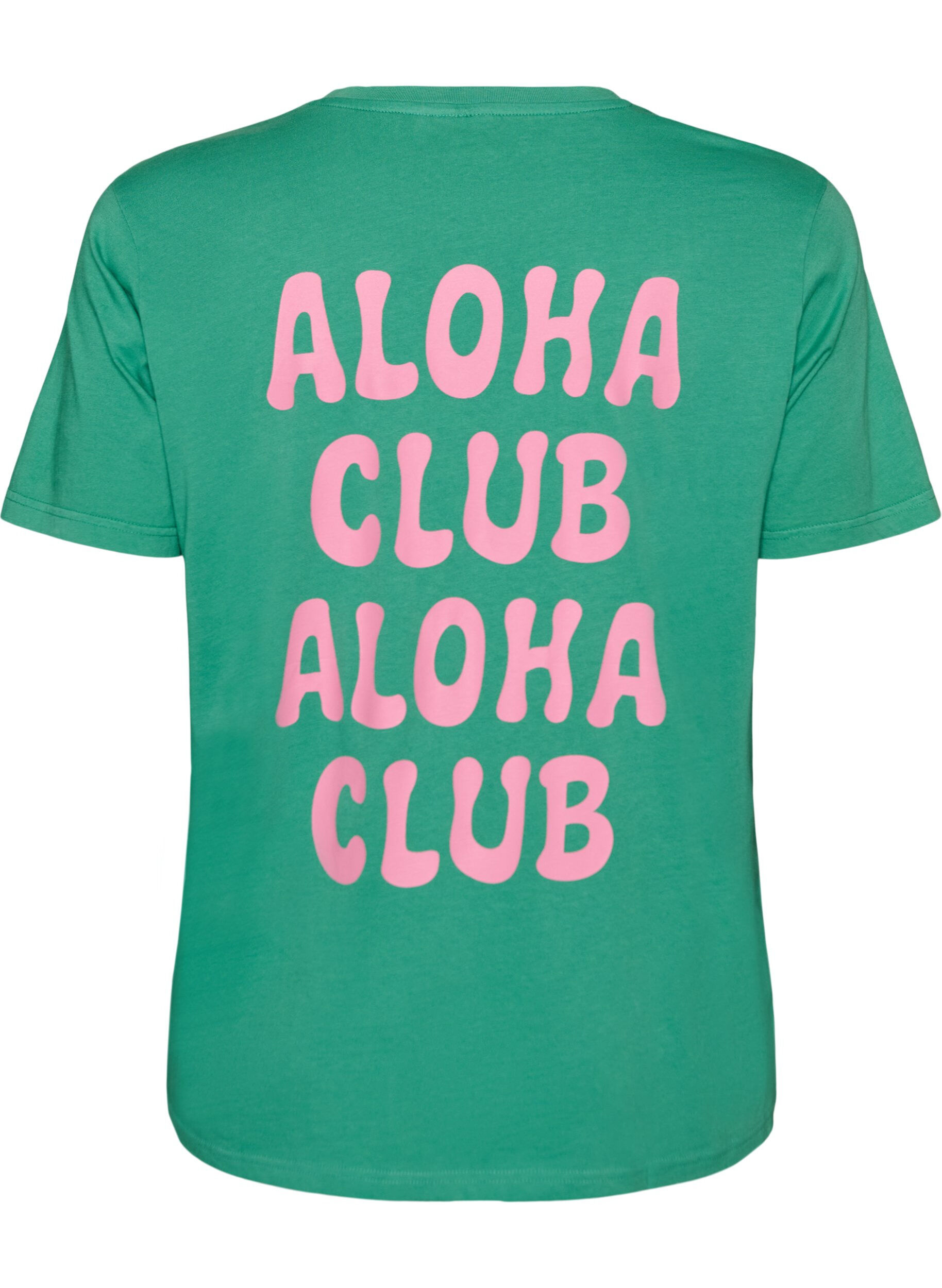 ZizzifashionOrganic cotton T-shirt with back print, Green, Packshot image number 1
