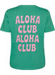 Organic cotton T-shirt with back print, Green, Packshot image number 1