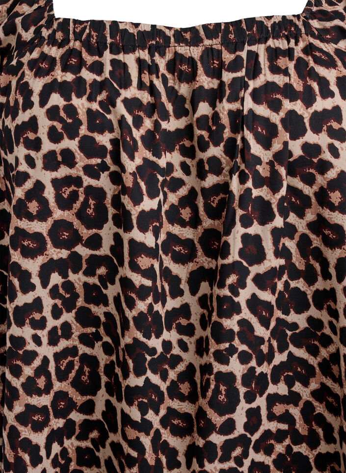 Beach dress in viscose with print, Beige, Packshot image number 2