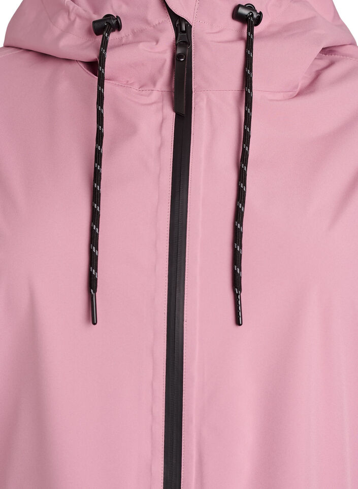 Rain jacket with pockets and a hood, Rose, Packshot image number 2