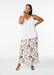 Viscose maxi skirt with smocking, Vanilla, Model image number 0